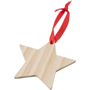 Weihnachtsanhänger Stern aus Holz mit individuellem Branding